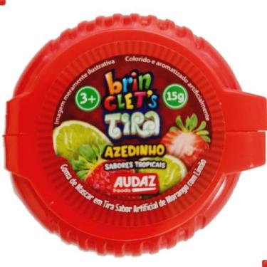 Imagem de Goma de Mascar Tira Azedinho Sabores Tropicais Brinclets - Audaz Foods