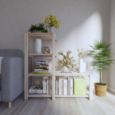 Imagem de Armário Aberto Organizador De Livros Multiuso Madeira Pinus - Technox