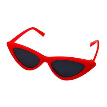 Imagem de Óculos De Sol Infantil Triangular Fofinho Lisa Moda Vintage Blogueira 