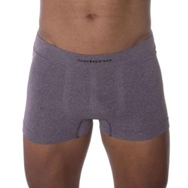 Imagem de Cueca boxer sem costura Selene ., M, Preto mescla