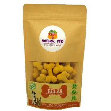 Imagem de Biscoito natural e artesanal  para cães e gatos  - sabor relax (maracu