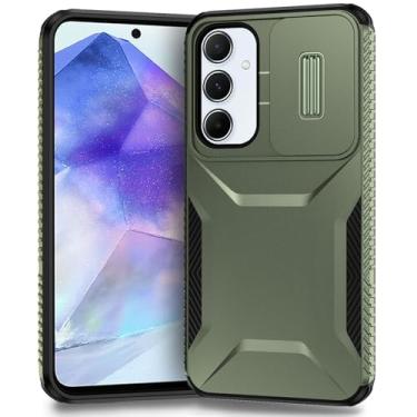 Imagem de Yerebel Capa para Galaxy A55 5G, capa para Samsung A55 SM-A556U com capa de câmera deslizante, de grau militar, antiderrapante, resistente, à prova de choque, capa protetora para celular para Samsung