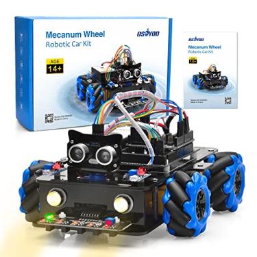 Imagem de Mecanum Wheels Robot Car Kit for Arduino Mega2560 STEM Remote Controlled DIY Coding Learning & Programming Kit Omni Directional (for arduino)