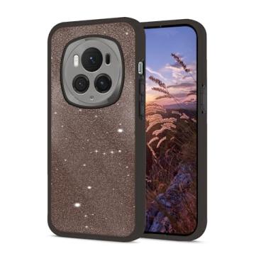 Imagem de Anlalish Capa para celular compatível com Honor Magic 6 Pro Glitter Honor Magic 6 Pro, revestimento de silicone, acessórios de proteção da câmera, capa à prova de choque (preto)