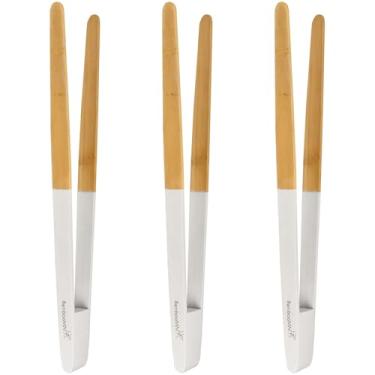 Imagem de Pegador reutilizável de bambu de 30,48 cm - branco creme - 3 peças