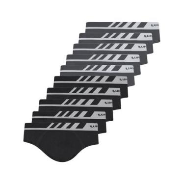 Imagem de Kit com 10 Cuecas Slip Lupo 691-002 Colorido, Preto, G