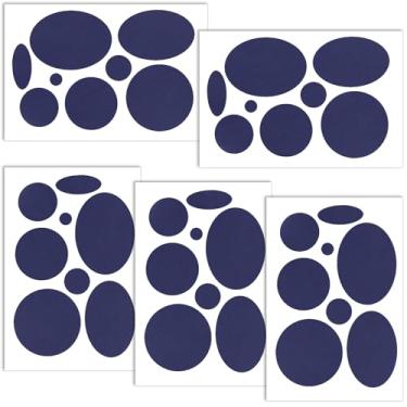 Imagem de Mxxipp 40 peças de remendos de reparo de jaqueta, adesivo autoadesivo impermeável, fita de reparo de tecido de nylon oval redonda para casacos, roupas, tendas, sacos de dormir, calças de esqui,