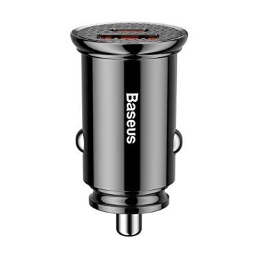 Imagem de Baseus Mini carregador de carro PPS USB/USB-C - preto, Preta