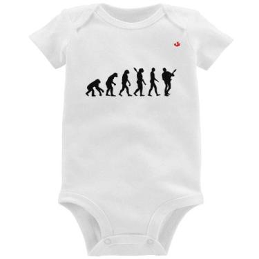 Imagem de Body Bebê Evolução do Guitarrista - Foca na Moda, Branco, P
