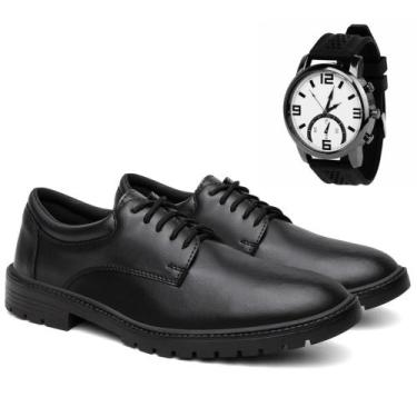 Imagem de Sapato Oxford Masculino Social Casual Fino Elegante PRETO - L A J U P 