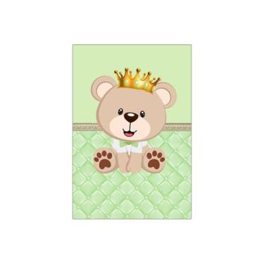 Imagem de Painel De Festa Vertical 1,50 x 2,20 - Ursinho Cute Príncipe Verde 042