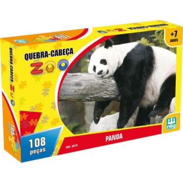 Imagem de Quebra cabeça zoo panda 108 peças - nig brinquedos