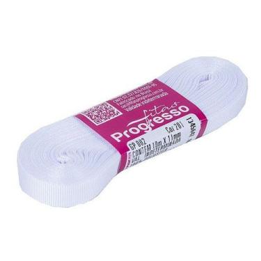 Imagem de Fita Gorgurão Progresso 11mm nº2 - 10m Cor 201 Branco - 01 unidade - F