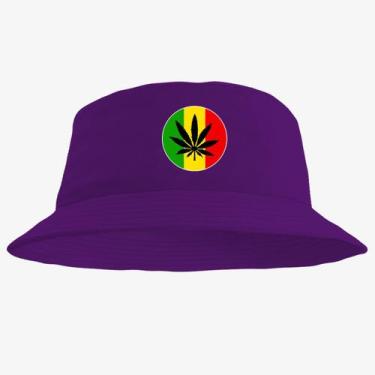 Imagem de Chapéu Bucket Hat Estampado Reggae - MP Moda Masculina, Único, Roxo