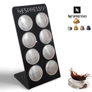 Imagem de Porta Cápsulas de Café Nespresso em Acrílico até 8 Capsulas Preto - Su