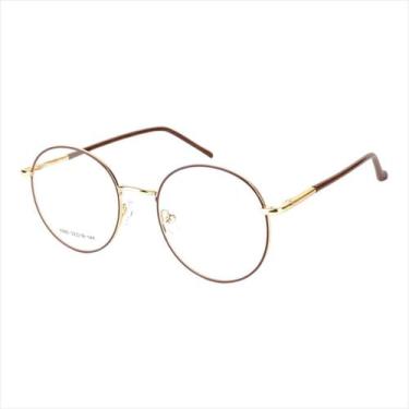 Imagem de Armação Óculos De Grau Feminino Redondo Molly Round Marrom - Palas Eye
