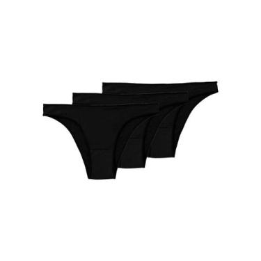 Imagem de Kit com 3 Calcinhas Biquíni Hope 35840, Preto, G