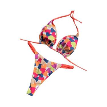 Imagem de Conjunto de Biquíni Sexy com Estampa de Zebra e Cintura Alta - Roupa d