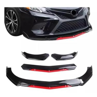 Imagem de Spoiler universal black piano com vermelho - Gusta Car Parts