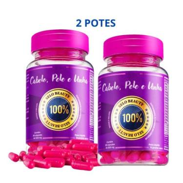 Imagem de Cabelo Pele e Unhas Rico em Biotina Vitaminas e Minerais Selo Beauty -