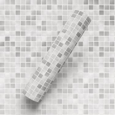 Imagem de Papel de Parede Autocolante Quarto Pastilha Acinzentado - BAZAR DOS QU