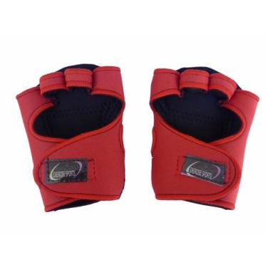Imagem de Luva para Academia Luva sem Polegar de Neoprene Vermelho - Exercise Sp