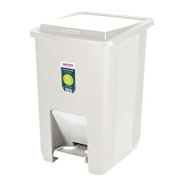 Imagem de Sanremo - Lixeira Plástica Quadrada de 15 Litros com Pedal, Linha Casablanca