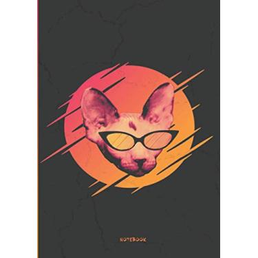 Imagem de Notebook cool cat: 8,27x11,69 (A4), 120 pages, checkered: Notebook, log, diary as a present or for yourself