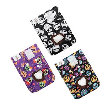 Imagem de CuteBone Fraldas para Cachorro Femininas Laváveis Pequenas Médias Grandes Pacote com 3 Fraldas Reutilizáveis para Cachorros Fraldas para Filhotes Fraldas Menstruais para Cachorros Ciclo de Cio Fazer X