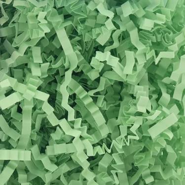 Imagem de JINZOFLY Enchimento de papel cortado enrugado, papel desfiado para caixa de presente, papel cortado de papel enrugado, papel de seda de grama de Páscoa para embrulho de presente e enchimento de cesta