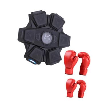 Imagem de Dynwave Máquina de boxe inteligente, alvo de parede, alvo de parede de boxe eletrônico, máquina de almofada de perfuração, treinamento de resposta para treino, Preto