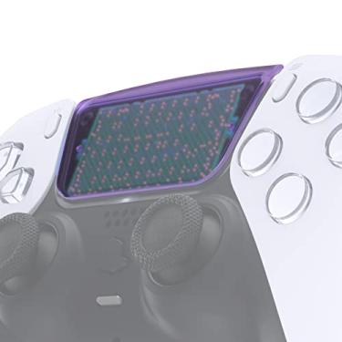 Imagem de eXtremeRate Touchpad de substituição Clear Atomic Purple para controle PS5, capa de toque macio personalizada com ferramentas para controle DualSense - controle não incluído