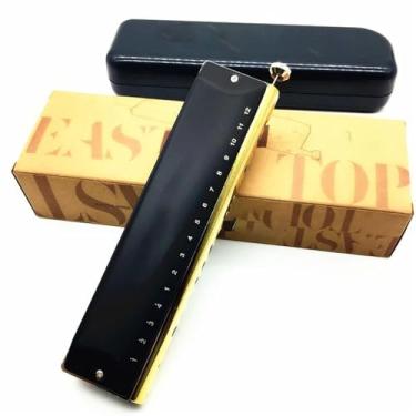 Imagem de Para Iniciantes harmônica Gaita Cromática 16 Buracos ABS Pente Instrumento Musical Armônica Cromatica Instrumento Professilnal