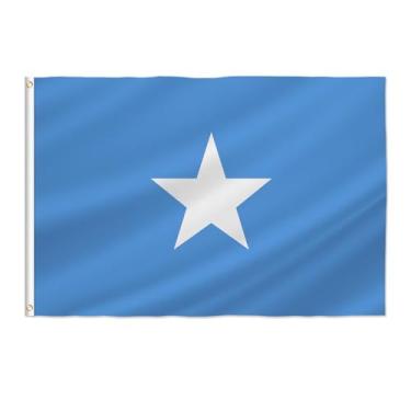Imagem de PTEROSAUR Bandeira da Somália, bandeira nacional somali de 6,5 x 9 m, ilhós de latão, faixa de decoração interna e externa