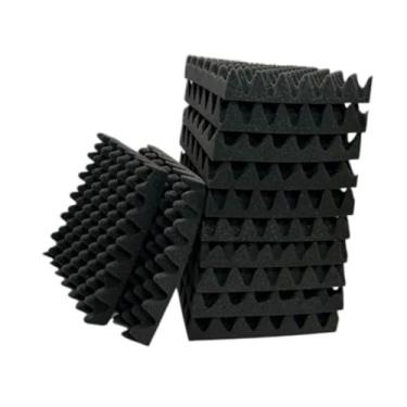 Imagem de Almencla Painéis acústicos de 12 peças, painéis de espuma à prova de som, suprimentos para paredes, painéis de parede à prova de som, para estúdio doméstico , com Suporte Pegajoso