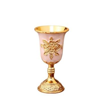 Imagem de Taça de metal para vinho, mini copo europeu, ideal para celebrações e eventos