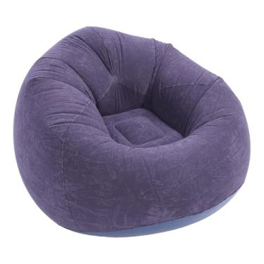 Imagem de Espreguiçadeira Inflável Portátil, sofá Inflável, Experiência de Descanso Aconchegante para Atividades Ao Ar Livre, Quarto (Azul escuro)