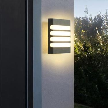 Imagem de Contemporâneo Impermeável LED Lâmpada De Parede Exterior Moda Elétrica Simplicidade Varanda Corredor Pátio Villa Gate Hotel Lâmpada De Parede (9054 Elétrica)