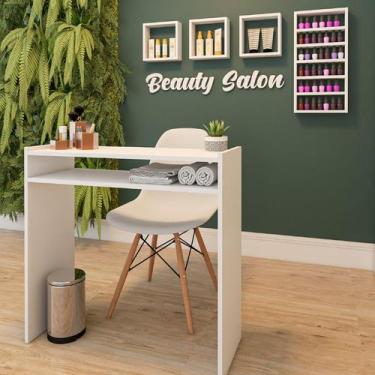 Imagem de Mesinha Manicure Profissional Grande Com Porta Esmaltes Pronta Entrega