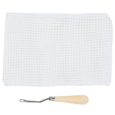 Imagem de Diy, crochê Tapete tricô Malha Pano Kit de Ferramentas Com Material de Fibra de Vidro Durável, Casa Têxtil e Artesanato Manual (Pano de malha 50cm + agulha de crochê cabo de)