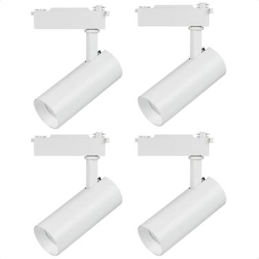 Imagem de Kit 4 Spot Led MR16 para Trilho Eletrificado Branco 110/220v 6500K Frio