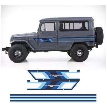 Imagem de Kit Faixa Toyota Bandeirante 4x4 Adesivo Lateral Completo A - Resitank