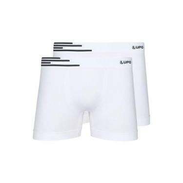 Imagem de Kit com 2 Cuecas Boxer Lupo 436-002, Branco, GG