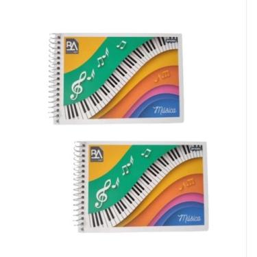 Imagem de 2 Unid. Cadernos Flexíveis Música Jandaia 1/4 Espiral 40 F.
