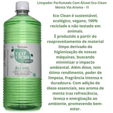 Imagem de Limpador perfumado de álcool vegano clean com óleos essenciais 1l via 