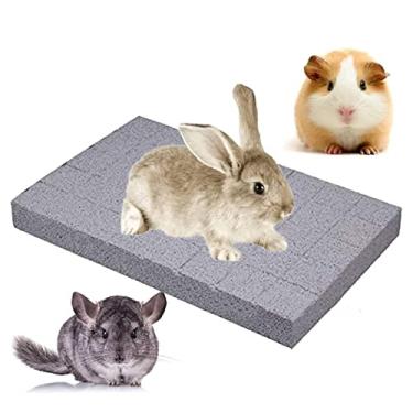 Imagem de Litewood Brinquedo para mastigar hamster para animais de estimação, dentes e garras, pedra vulcânica, pedra-pomes, almofada para pés de coelho para porquinho-da-índia, porquinho-da-índia, ouriço,