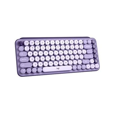 Imagem de Logitech Teclado mecânico sem fio POP Keys com teclas emoji personalizáveis, design compacto durável, conectividade Bluetooth ou USB, vários dispositivos, compatível com SO - Cosmos