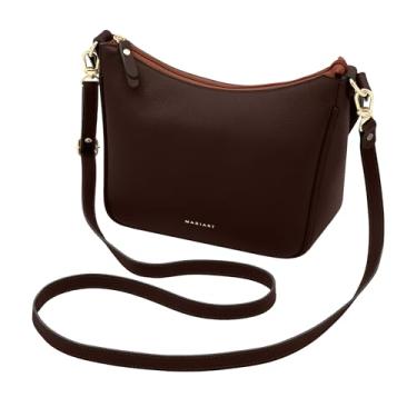 Imagem de Mariart Macaúba Bolsa Transversal Feminina de Couro Bovino Legítimo (Chocolate)