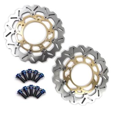 Imagem de Discos de freio dianteiros flutuantes com parafusos de montagem para Suzuki GSX650F 98-12, DL650 VSTROM 650 07-12 ABS 07-21, GSF Bandit 650 06-12, GSX-S750 15-16 ABS 19-21, DL V-STROM 10000 ABS 14 48