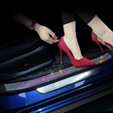 Imagem de Riloer Pacote com 2 Adesivos de Proteção Universal para Entrada de Strass para SUV/Carro (45 x 7 cm)